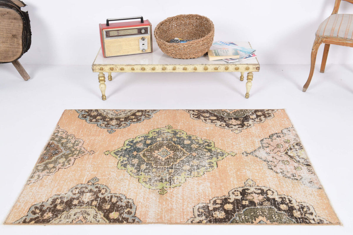 Tek parça el dokuma vintage halı 98x145 cm (1,42 m²) – Pera Halı