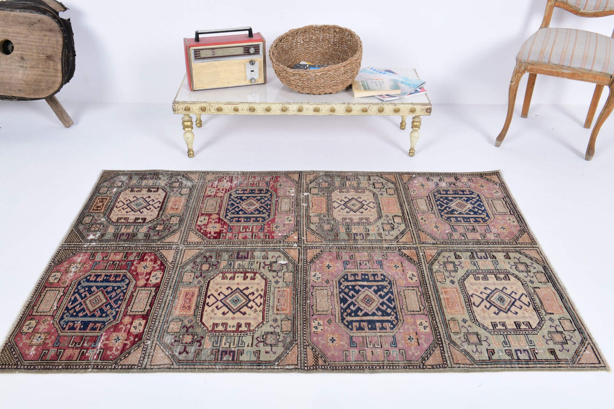 Ikat Design Anatolian Area Rug