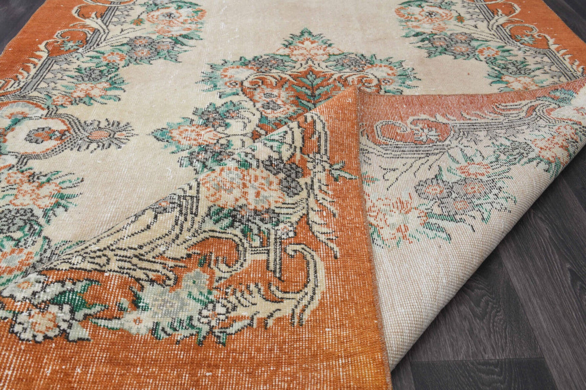 El dokuma vintage halı 168x283 cm, 5 mm hav, yün