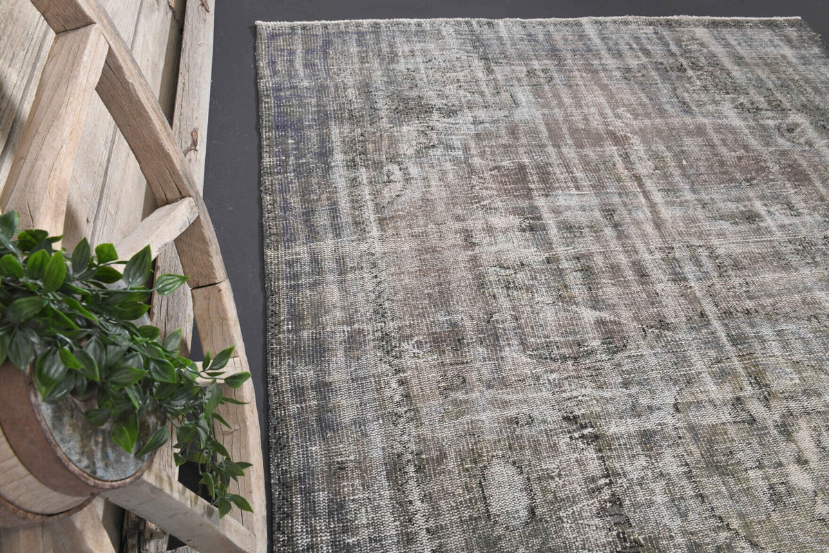 El yapımı vintage halı 183x300 cm oryantal desenli yün - farklı açıdan görünüm