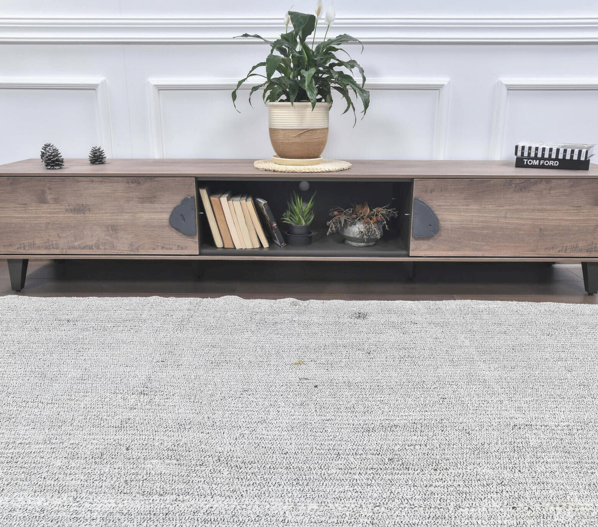 Tek parça el dokuma vintage halı 225x271 cm (6,1 m²) – Pera Halı