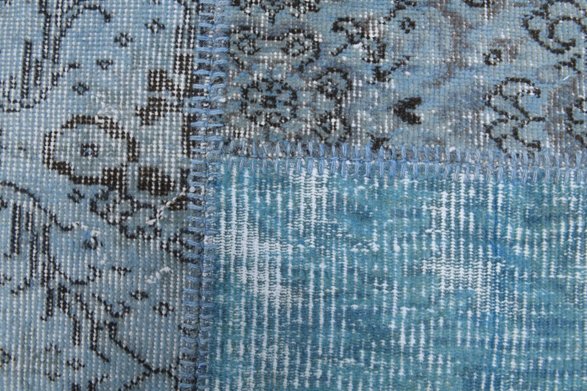 El yapımı vintage halı 254x300 cm çiçek desenli desenli yün - desen detayı