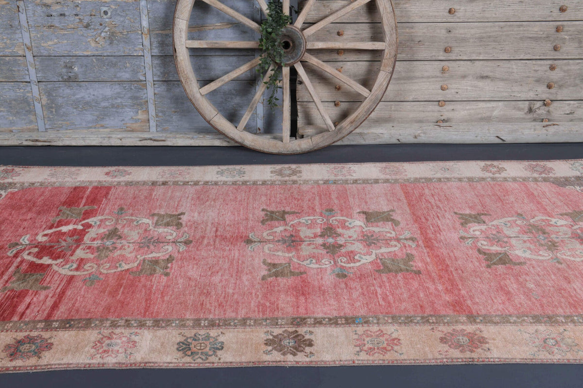 Vintage Oushak Wide Runner Rug