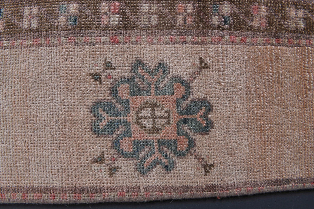 Vintage Oushak Wide Runner Rug