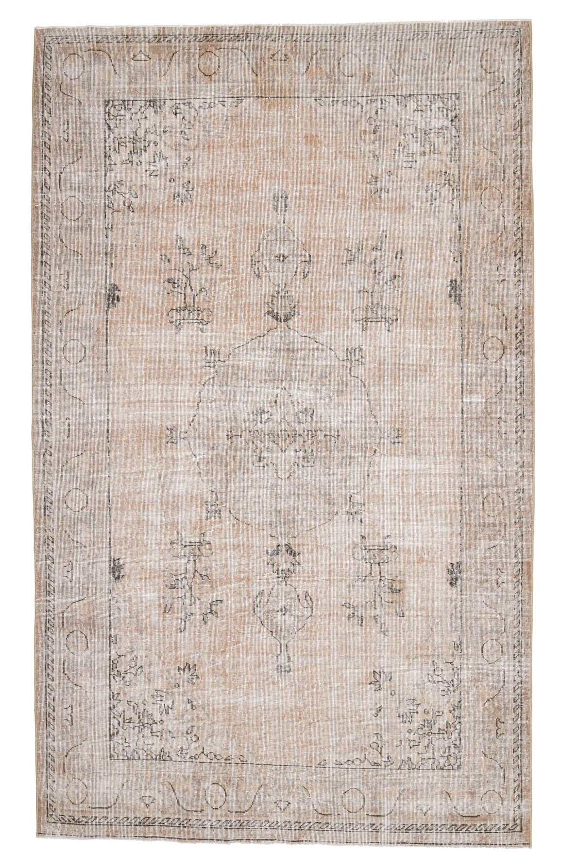 Vintage Oushak Turkish Area Rug