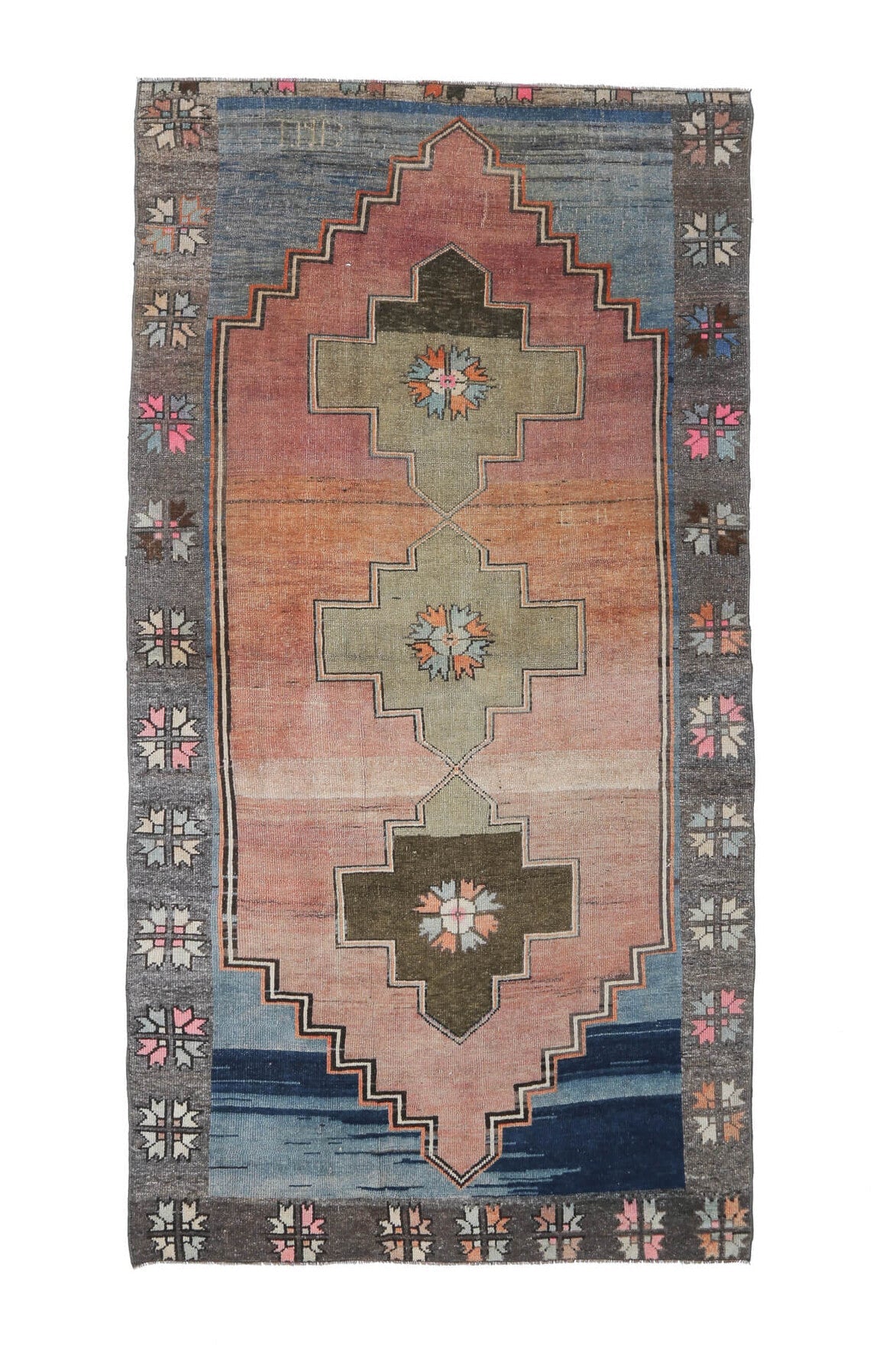 Antique Oushak Living Room Rug