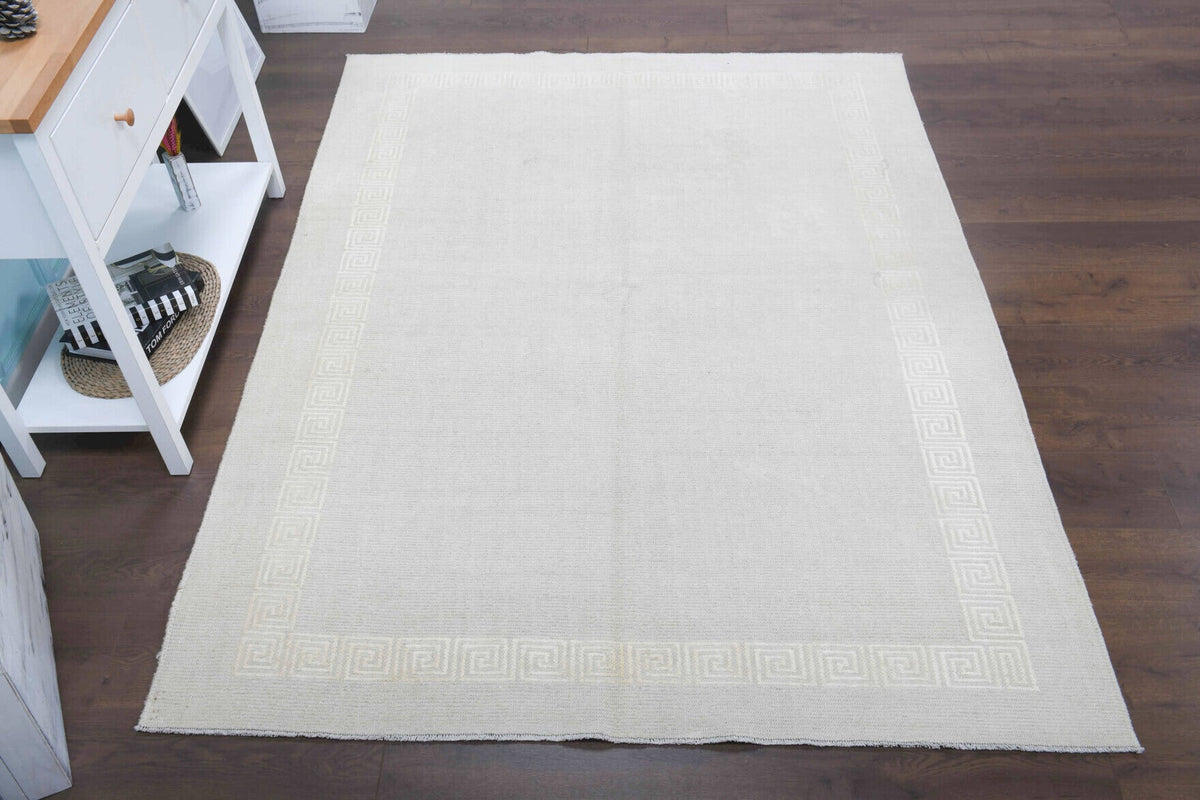 Antique Greek Key Area Kilim Rug