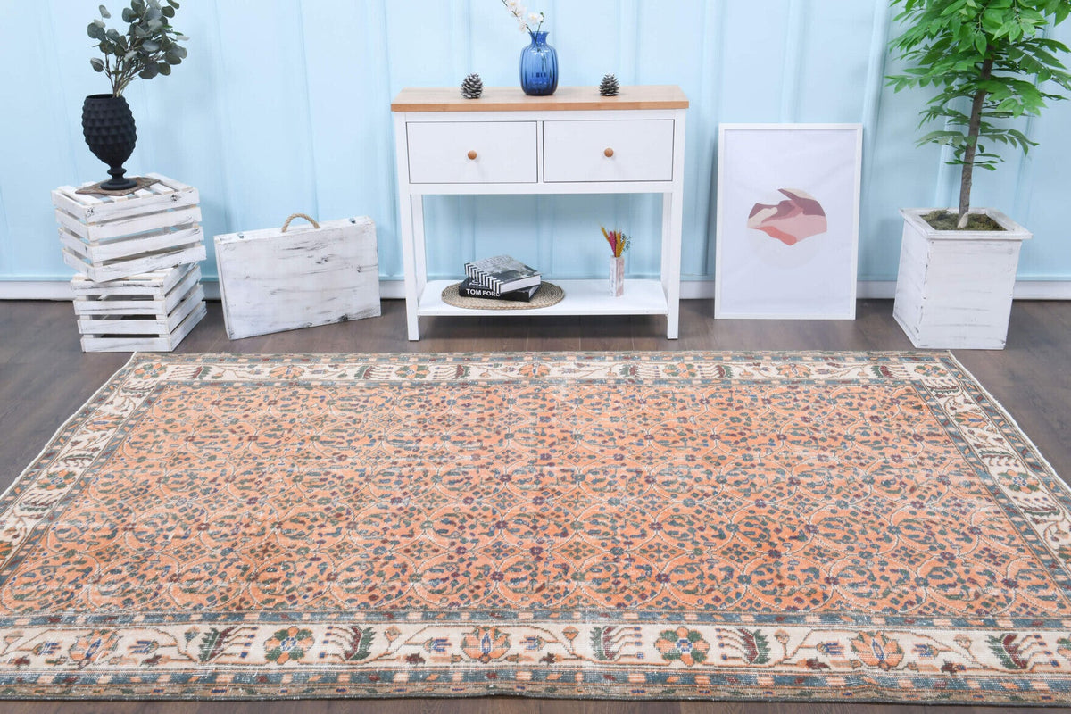Vintage Floral Area Hereke Rug