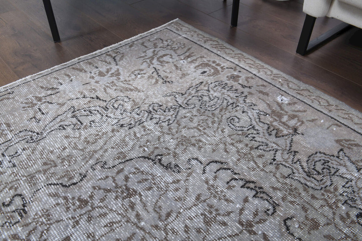 Antique Floral Area Hereke Rug