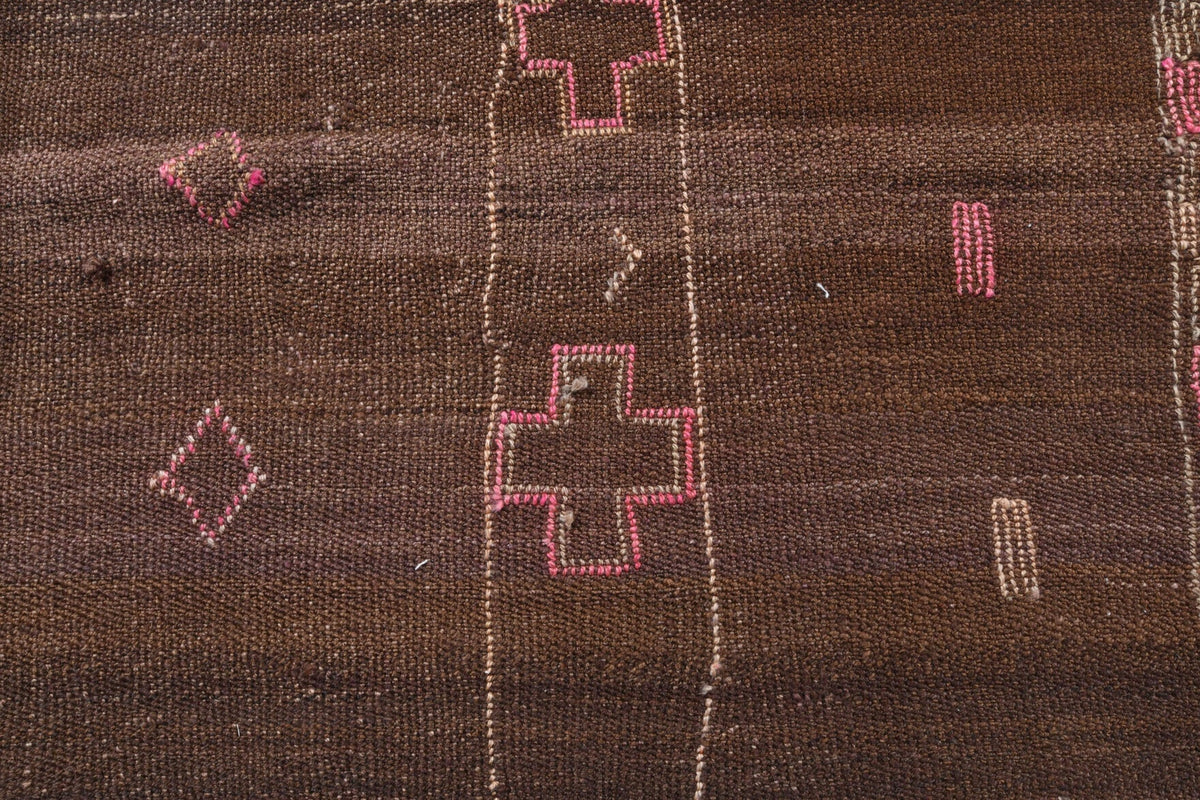 Salon için çizgili el dokuma vintage kilim – 185x230 cm
