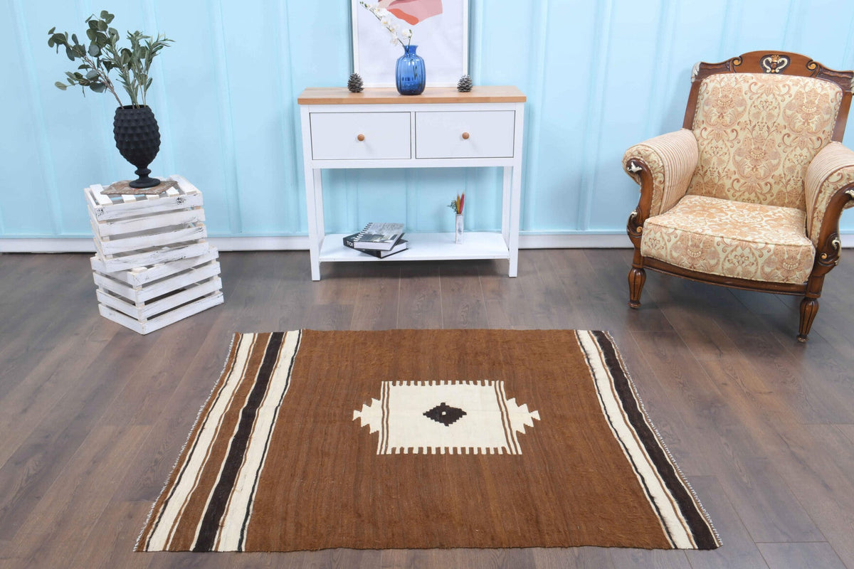 Vintage Brown Area Rug
