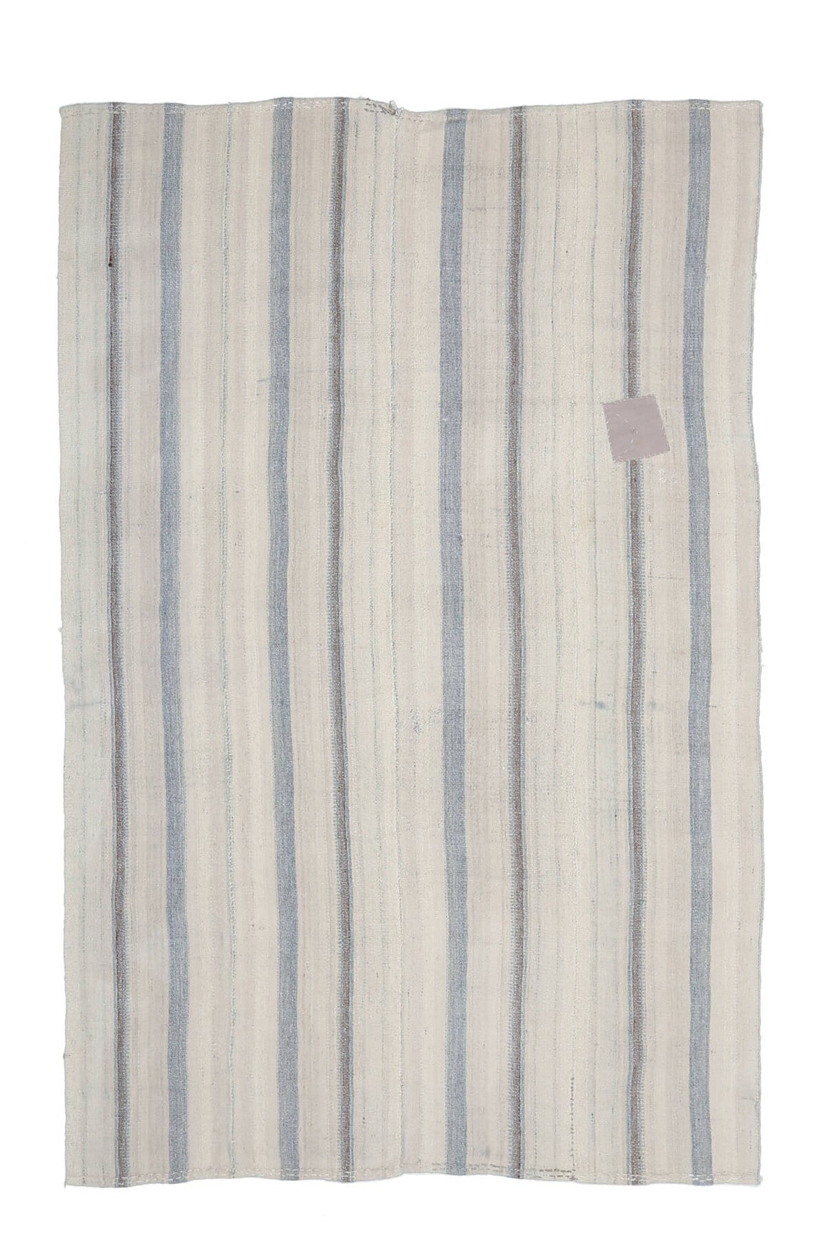El yapımı vintage halı 152x244 cm çizgili desenli yün - açık alan görünümü