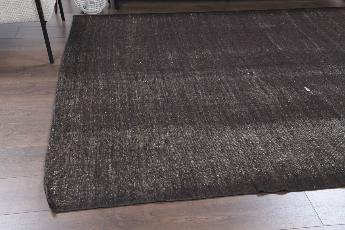El yapımı vintage halı 196x330 cm düz desenli yün - mekan görünümü