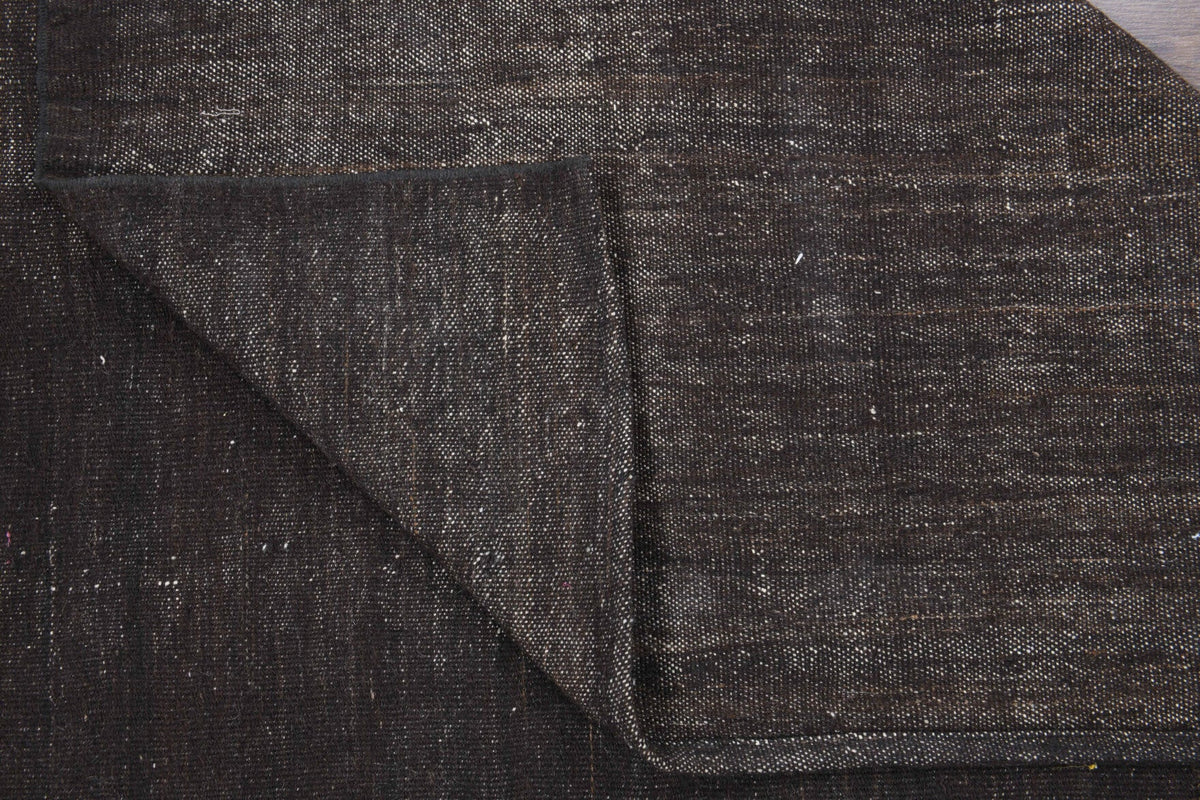 El yapımı vintage halı 196x330 cm düz desenli yün - üstten görünüm