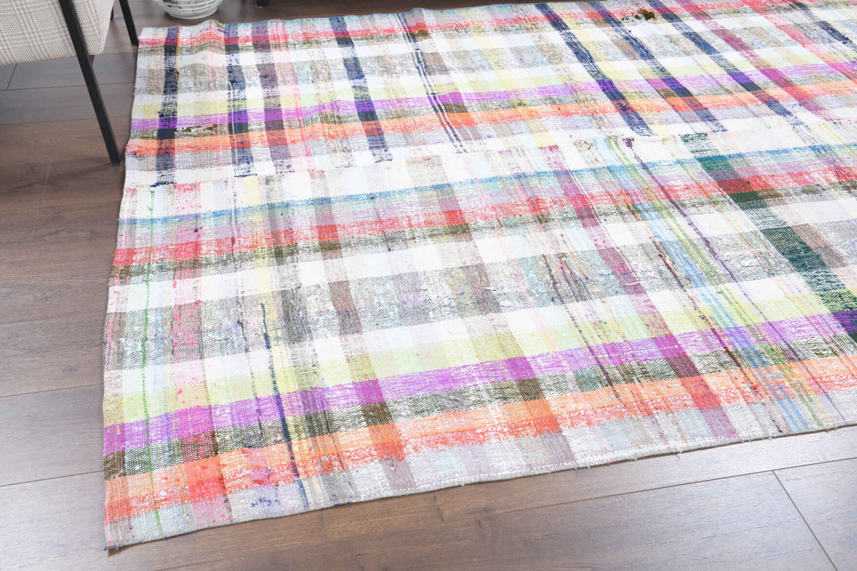 Anadolu kökenli el dokuma kilim – 1960'lar üretimi, kareli