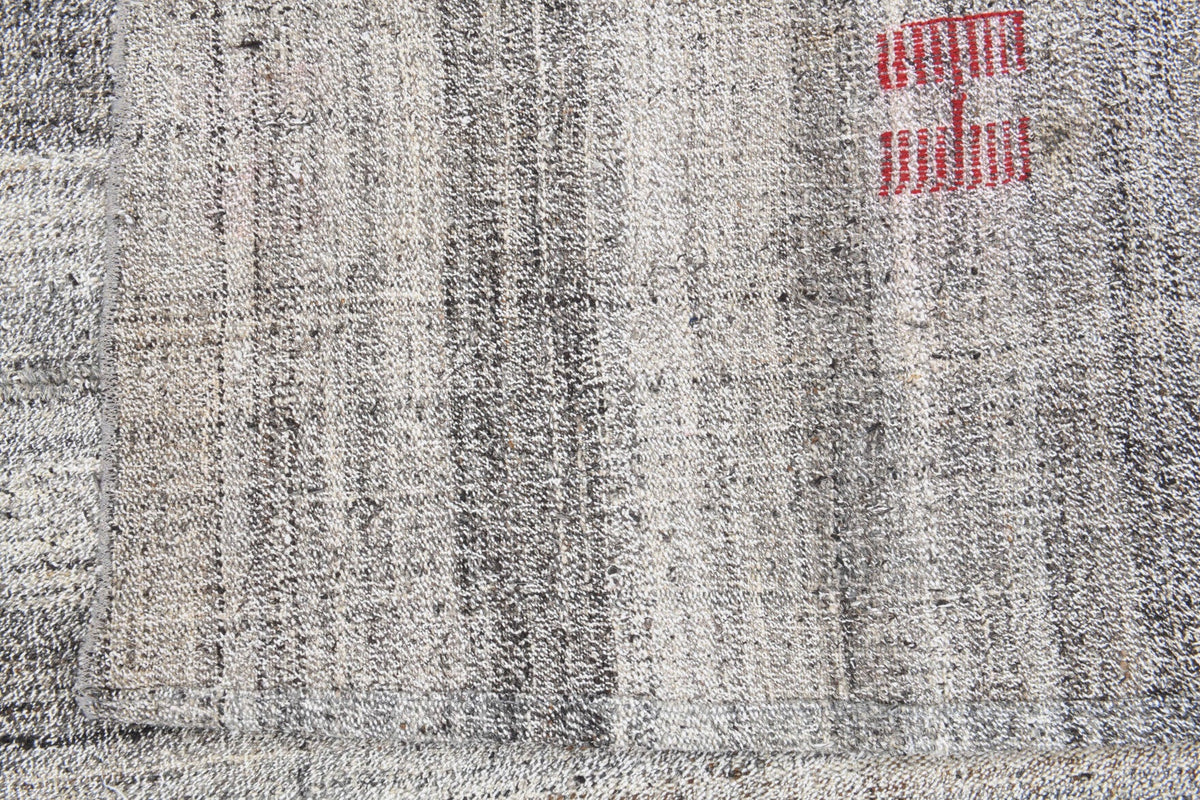 Salon için çizgili el dokuma vintage kilim – 191x260 cm