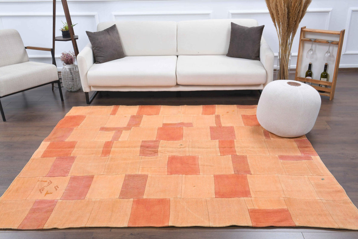 Vintage Area Patchwork Kilim Rug