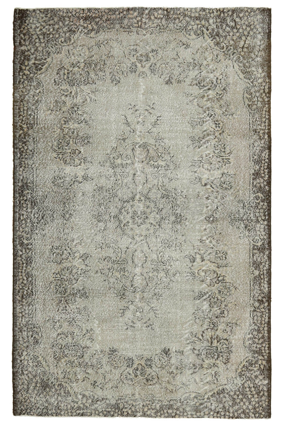 El yapımı vintage halı 183x274 cm oryantal desenli yün - farklı açıdan görünüm