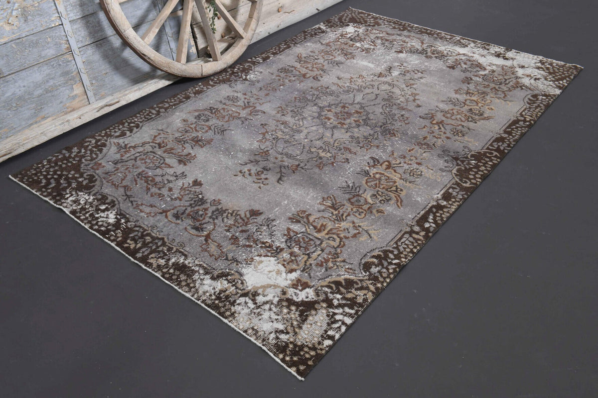 6x9 Vintage Gray Anatolian Rug