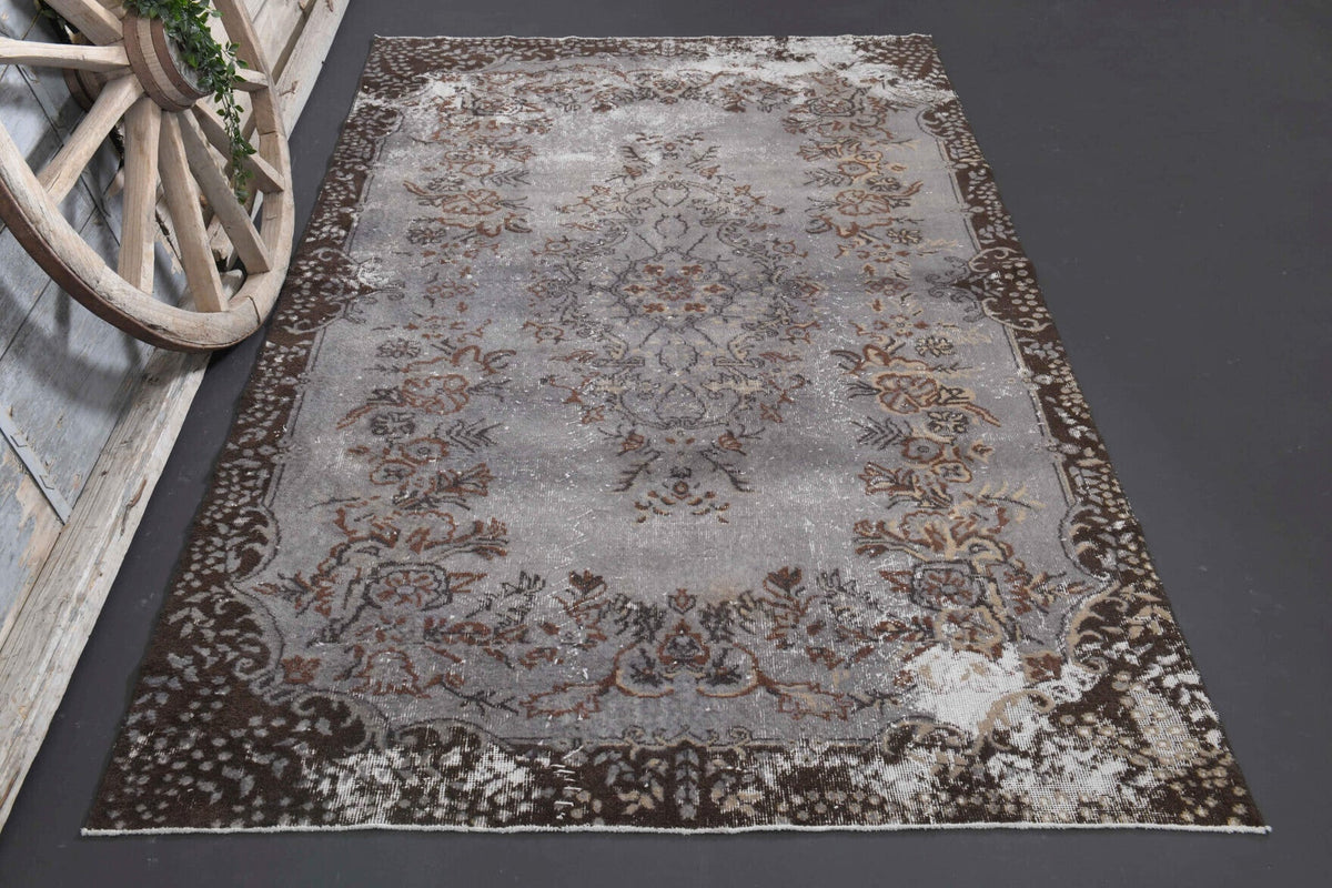 6x9 Vintage Gray Anatolian Rug
