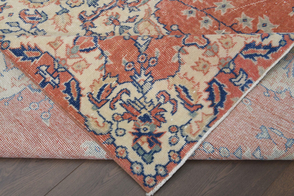Salon için oryantal desenli el dokuma vintage halı – 177x298 cm