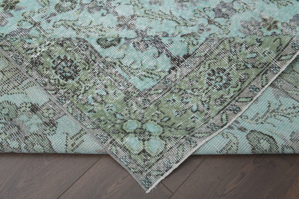 Salon için çiçek desenli el dokuma vintage halı – 172x276 cm