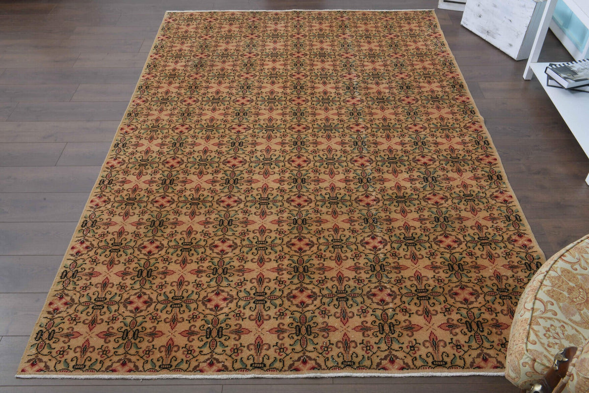 Tek parça el dokuma vintage halı 197x288 cm (5,67 m²) – Pera Halı