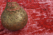 1970'lerden Anadolu kökenli oryantal desenli el dokuma vintage halı, 195x288 cm