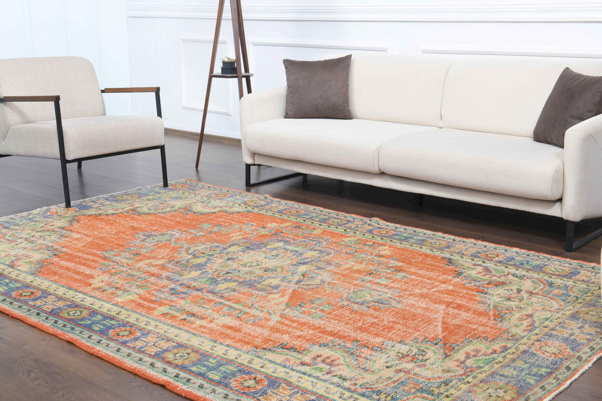 Tek parça el dokuma vintage halı 190x288 cm (5,47 m²) – Pera Halı