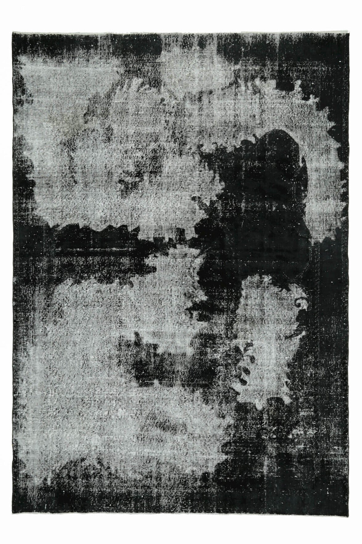 El yapımı vintage halı 183x274 cm düz desenli yün