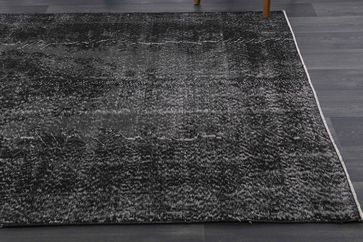Vintage Anatolian Black Area Rug