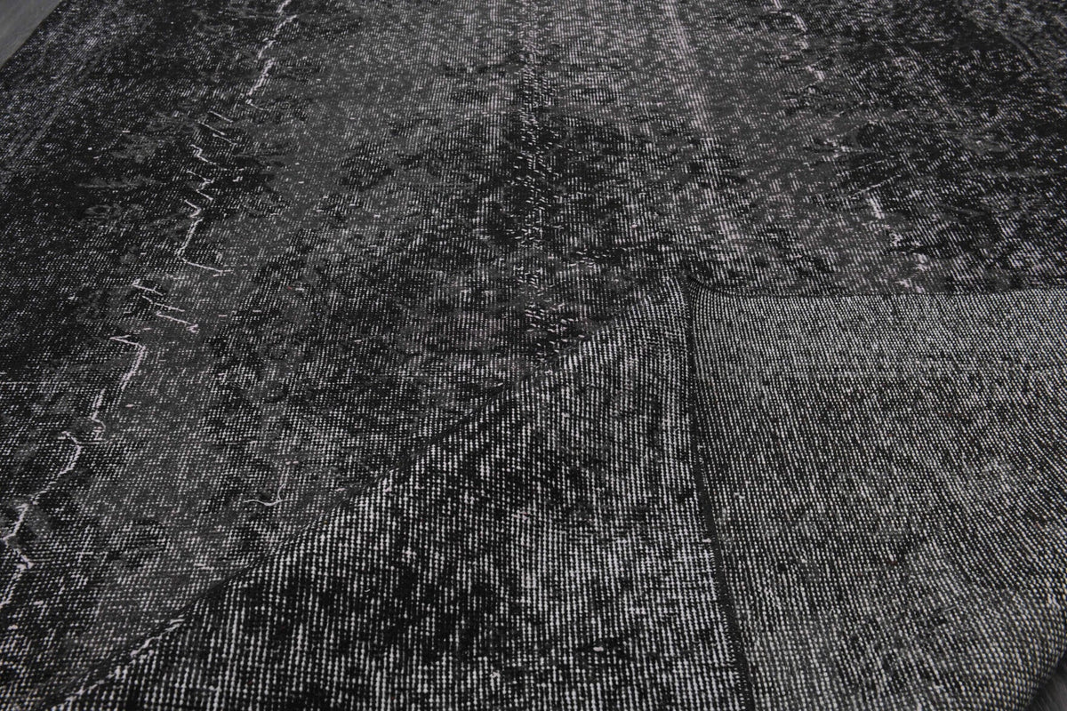 Vintage Anatolian Black Area Rug