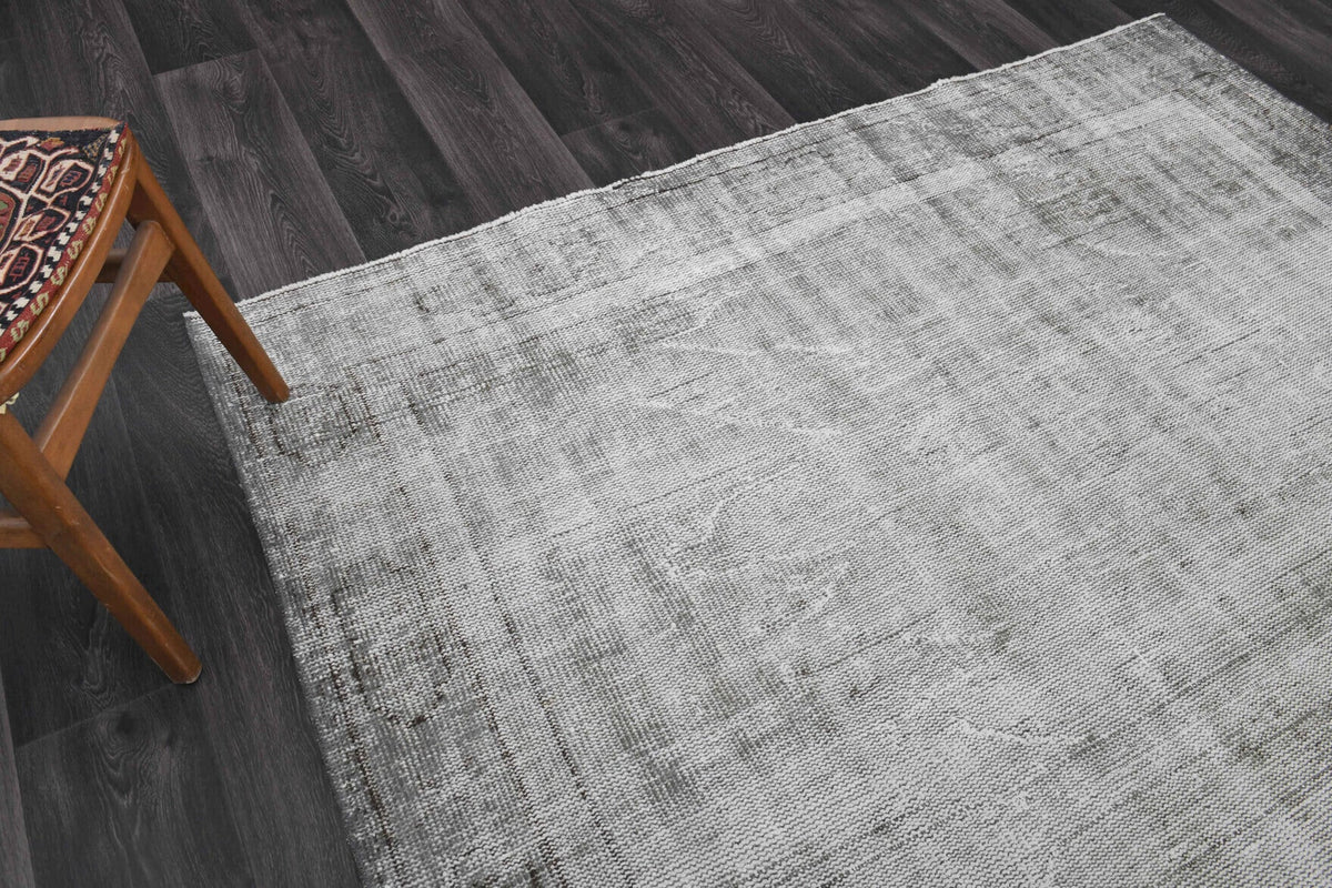 Salon için düz zeminli el dokuma vintage halı – 198x289 cm