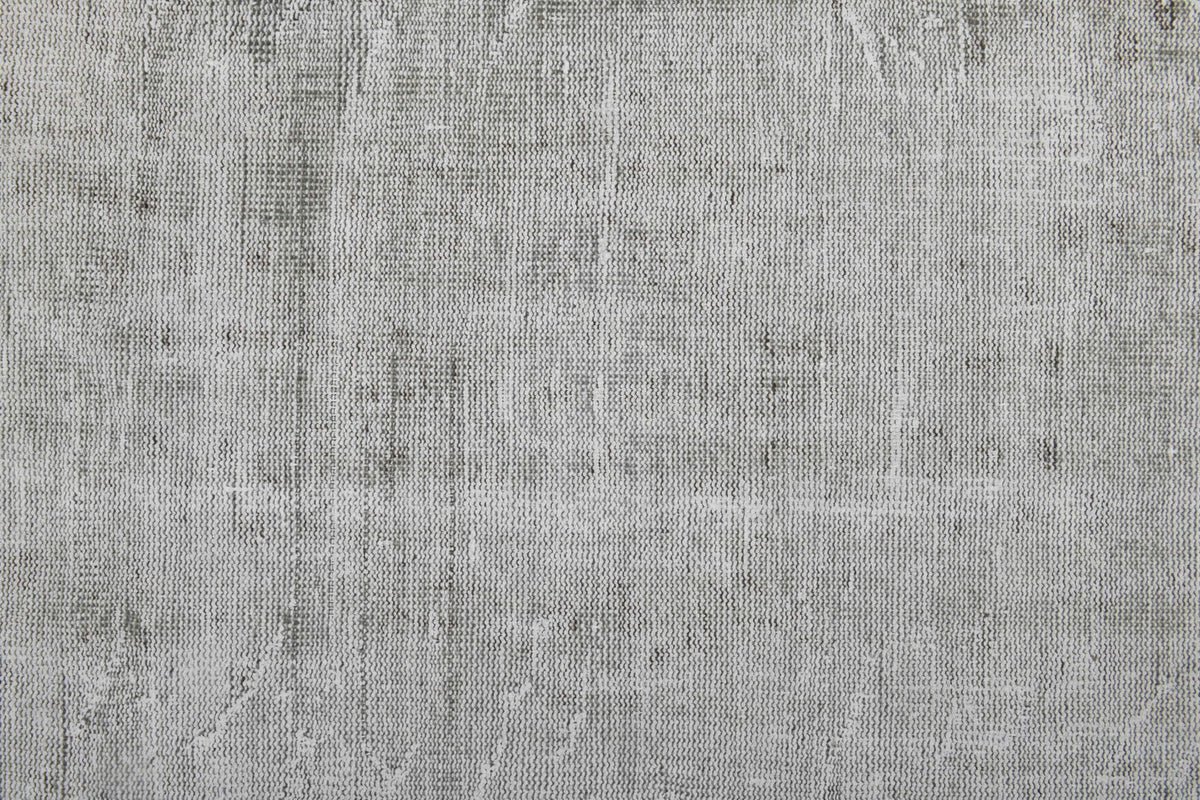 Vintage halı 198x289 cm – gri ve beyaz düz zeminli, el dokuma