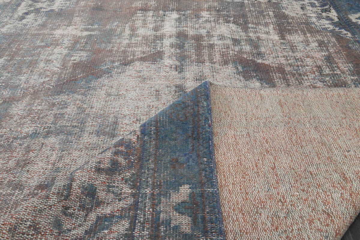 Distressed Oushak Vintage Area Rug