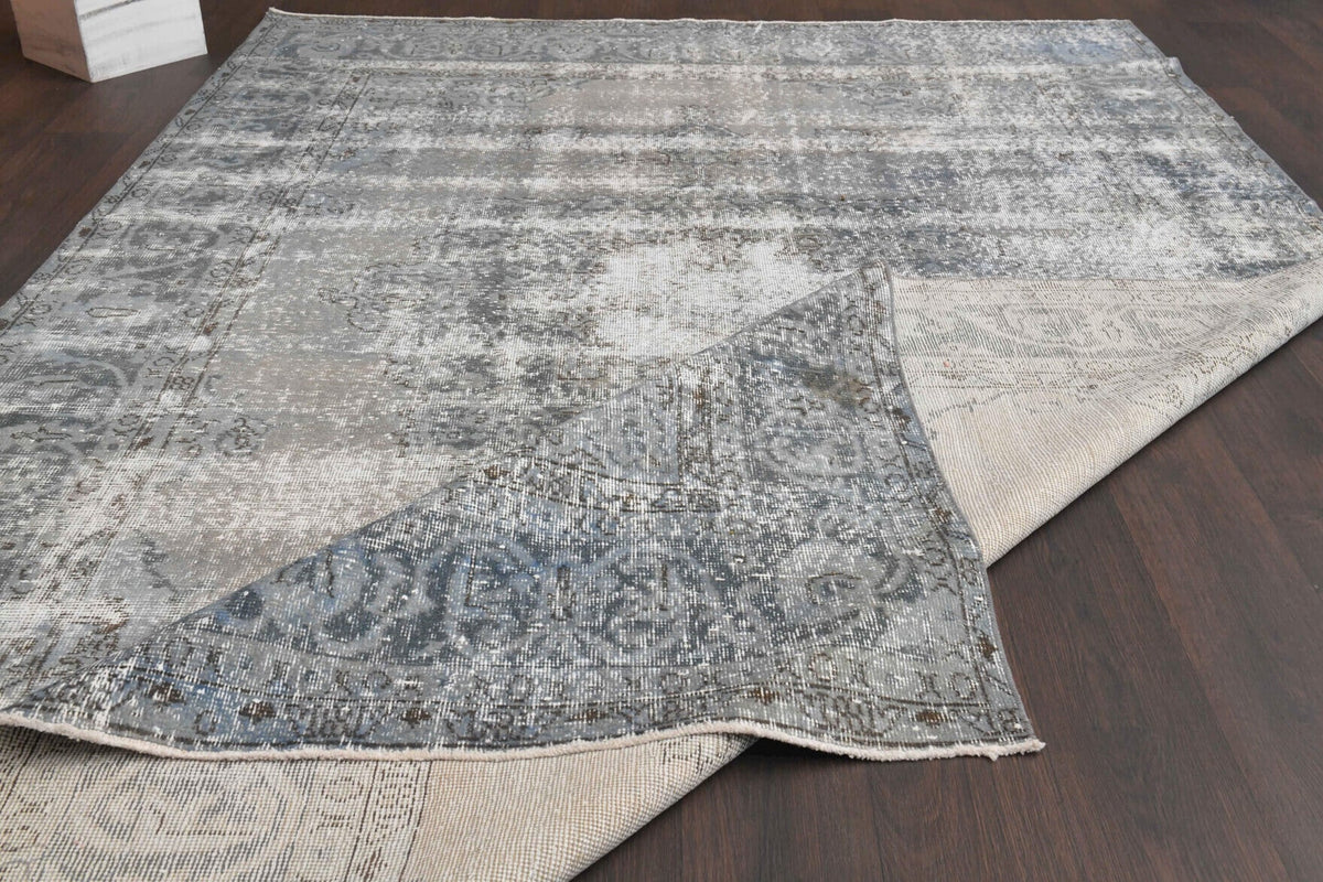 El dokuma vintage halı 199x307 cm, 5 mm hav, yün