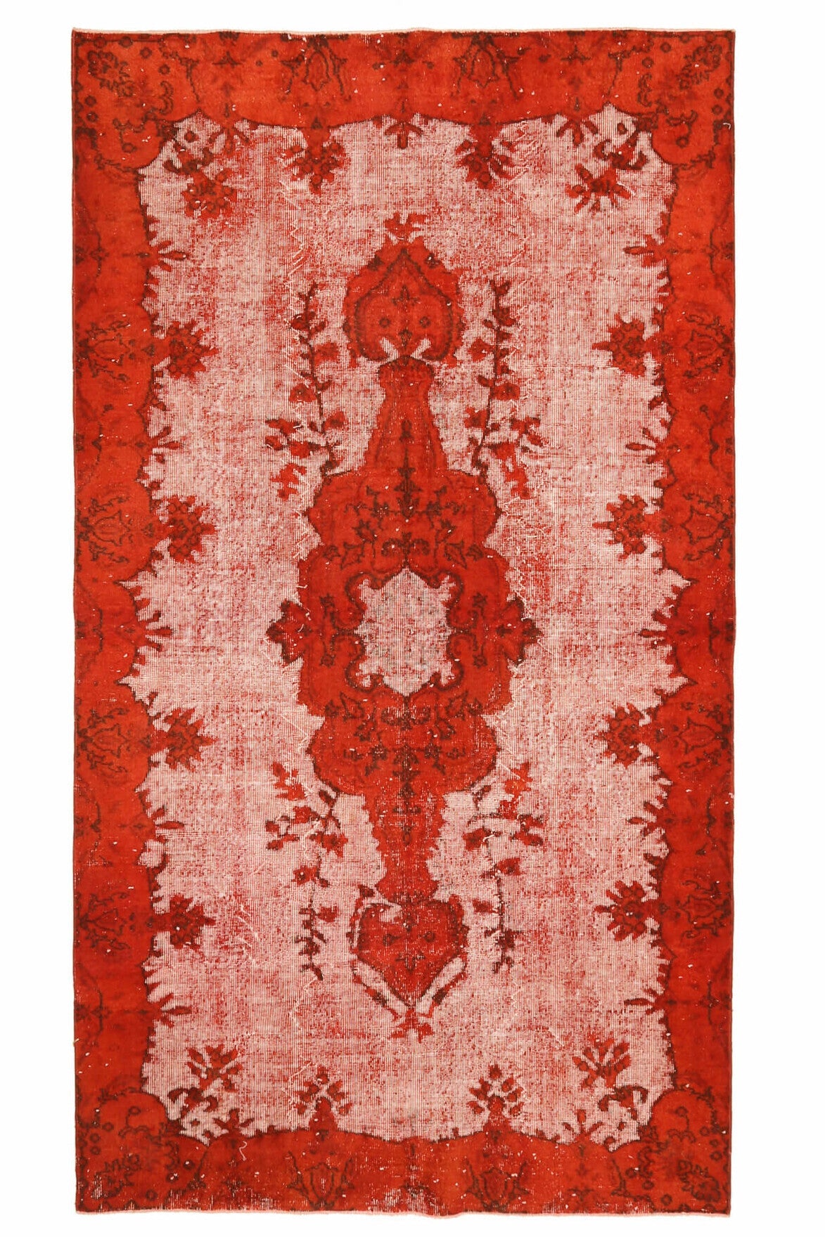 Overdyed Red - Relief Vintage Anatolian Area Rug