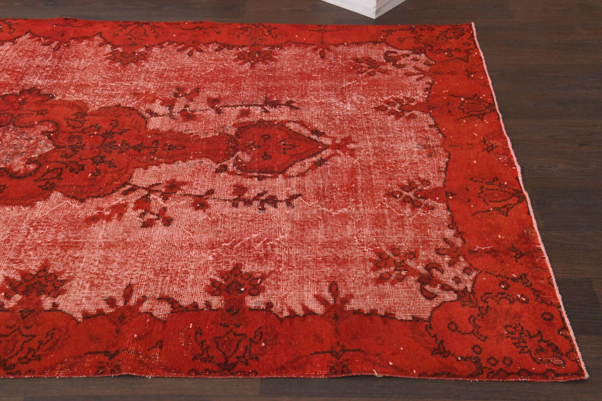 Overdyed Red - Relief Vintage Anatolian Area Rug