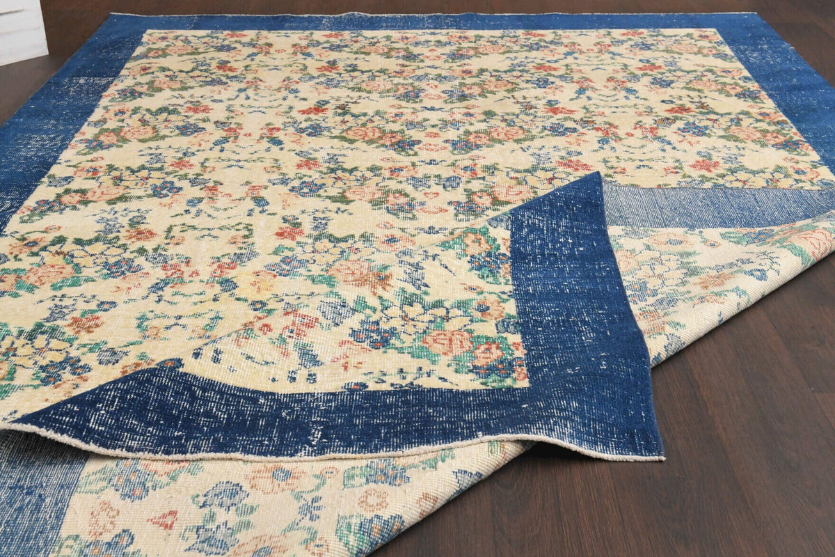 El dokuma vintage halı 210x314 cm, 5 mm hav, yün