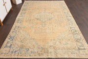 El yapımı vintage halı 180x269 cm oryantal desenli yün - detay görünümü