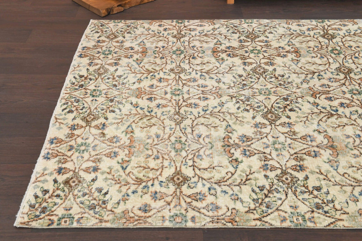 5x8 Vintage Turkish Area Rug