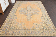 1970'lerden Anadolu kökenli oryantal desenli el dokuma vintage halı, 185x303 cm