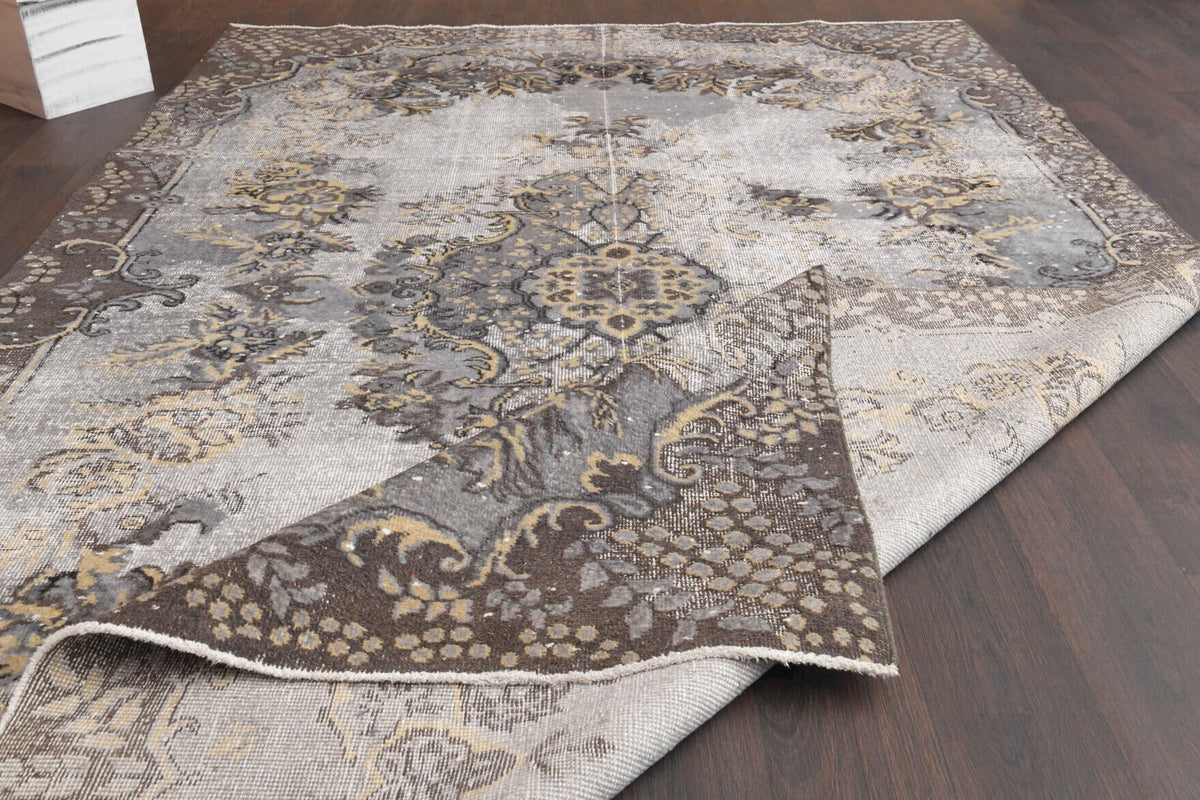 El dokuma vintage halı 199x320 cm, 5 mm hav, yün