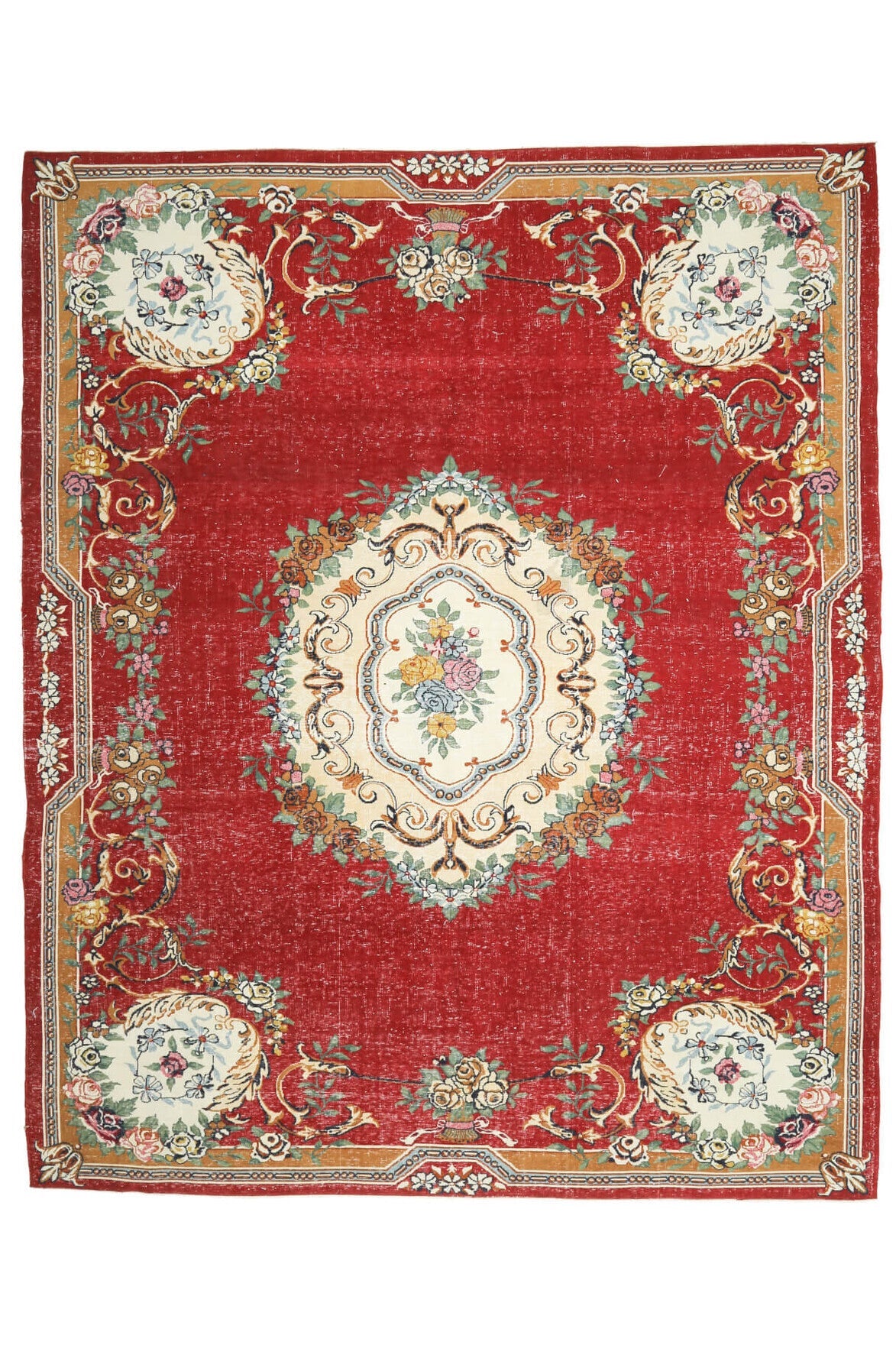 Vibrant Red - Vintage Oversized Anatolian Area Rug