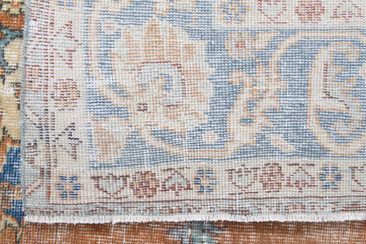 El yapımı vintage halı 234x325 cm oryantal desenli yün - farklı açıdan görünüm