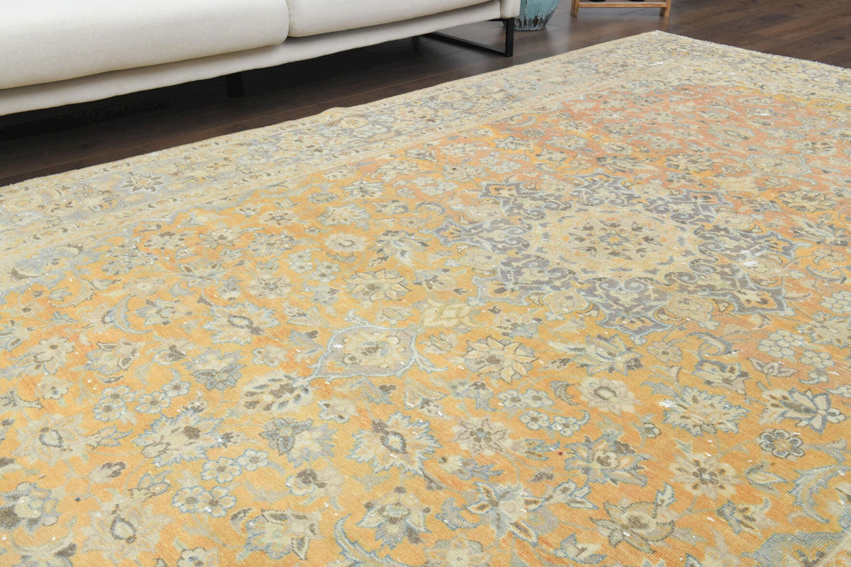 Salon için oryantal desenli el dokuma vintage halı – 232x337 cm