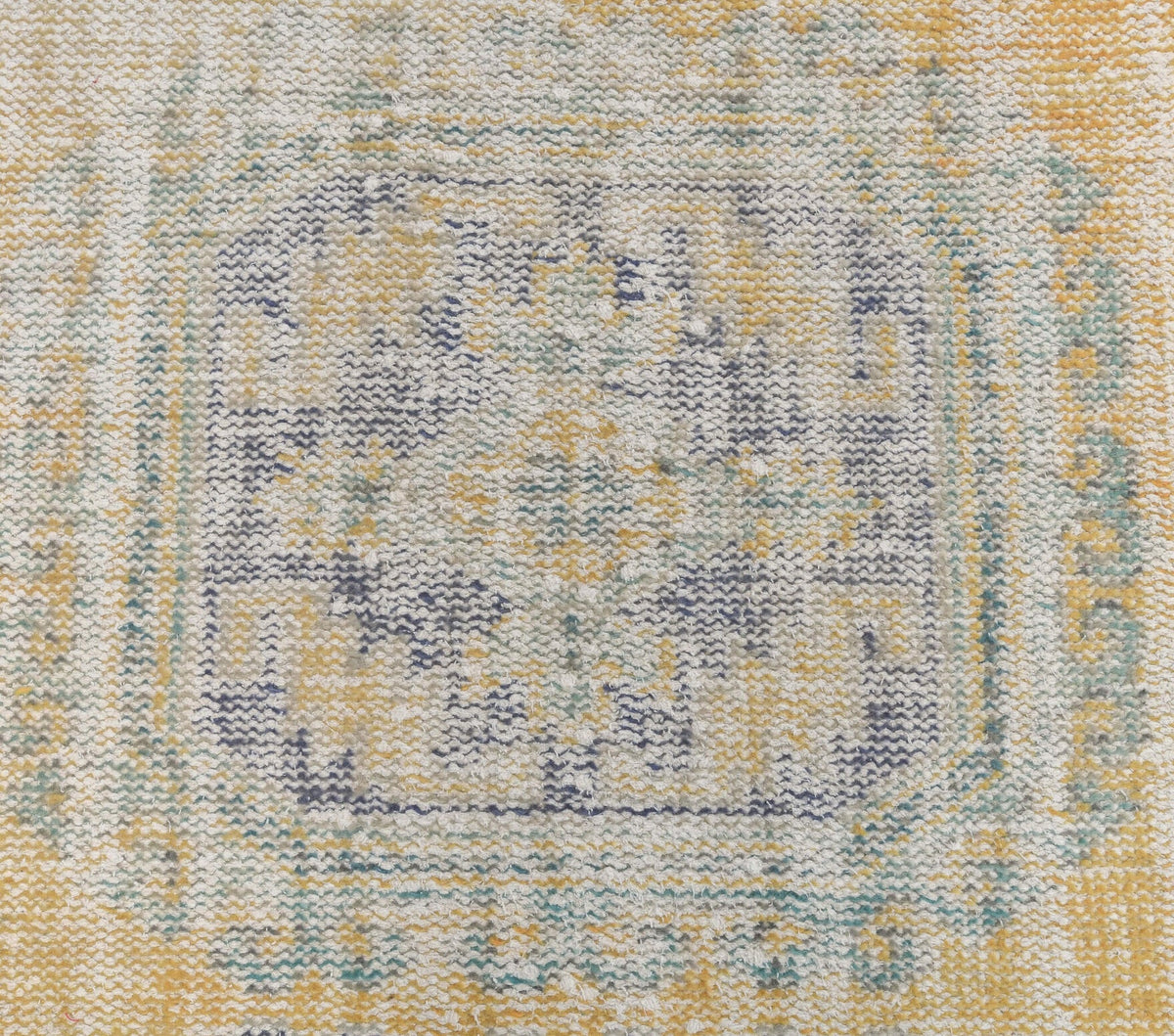 Antre ve koridor için oryantal desenli el dokuma vintage yolluk – 81x352 cm