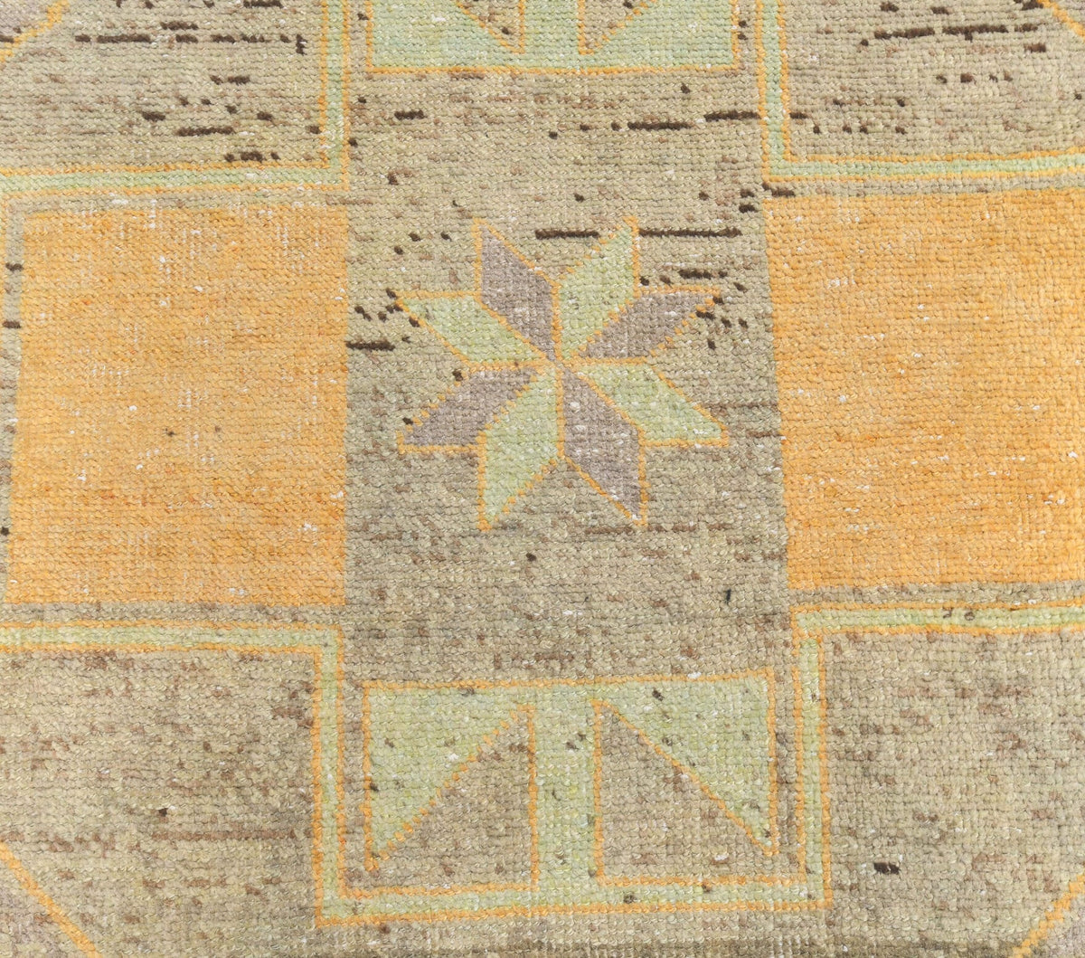 Antre ve koridor için oryantal desenli el dokuma vintage yolluk – 92x370 cm