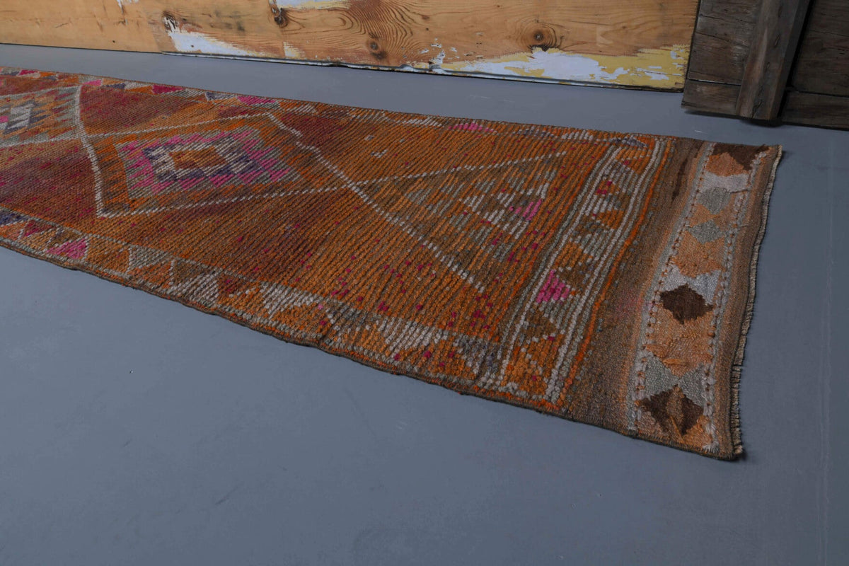 Tek parça el dokuma vintage yolluk 83x400 cm (3,32 m²) – Pera Halı
