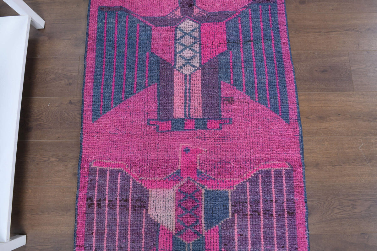 Tek parça el dokuma vintage yolluk 93x332 cm (3,09 m²) – Pera Halı